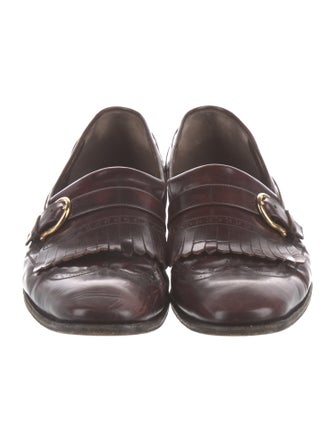 Salvatore Ferragamo Leather Monk Straps