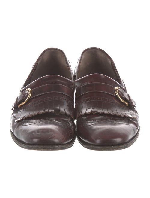 Salvatore Ferragamo Leather Monk Straps