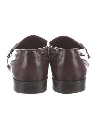 Salvatore Ferragamo Leather Monk Straps