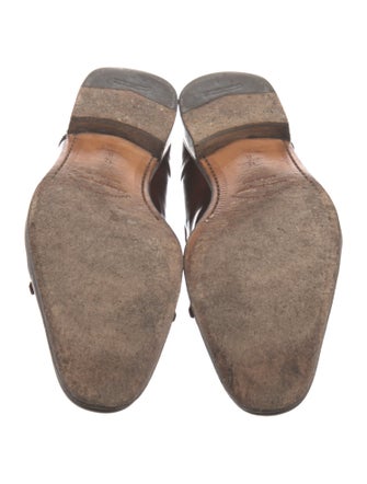 Salvatore Ferragamo Leather Monk Straps