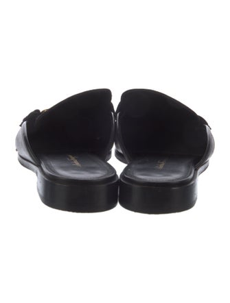 Salvatore Ferragamo Gancini Logo Leather Mules