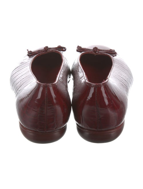 Salvatore Ferragamo Embossed Leather Ballet Flats