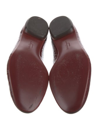 Salvatore Ferragamo Embossed Leather Ballet Flats