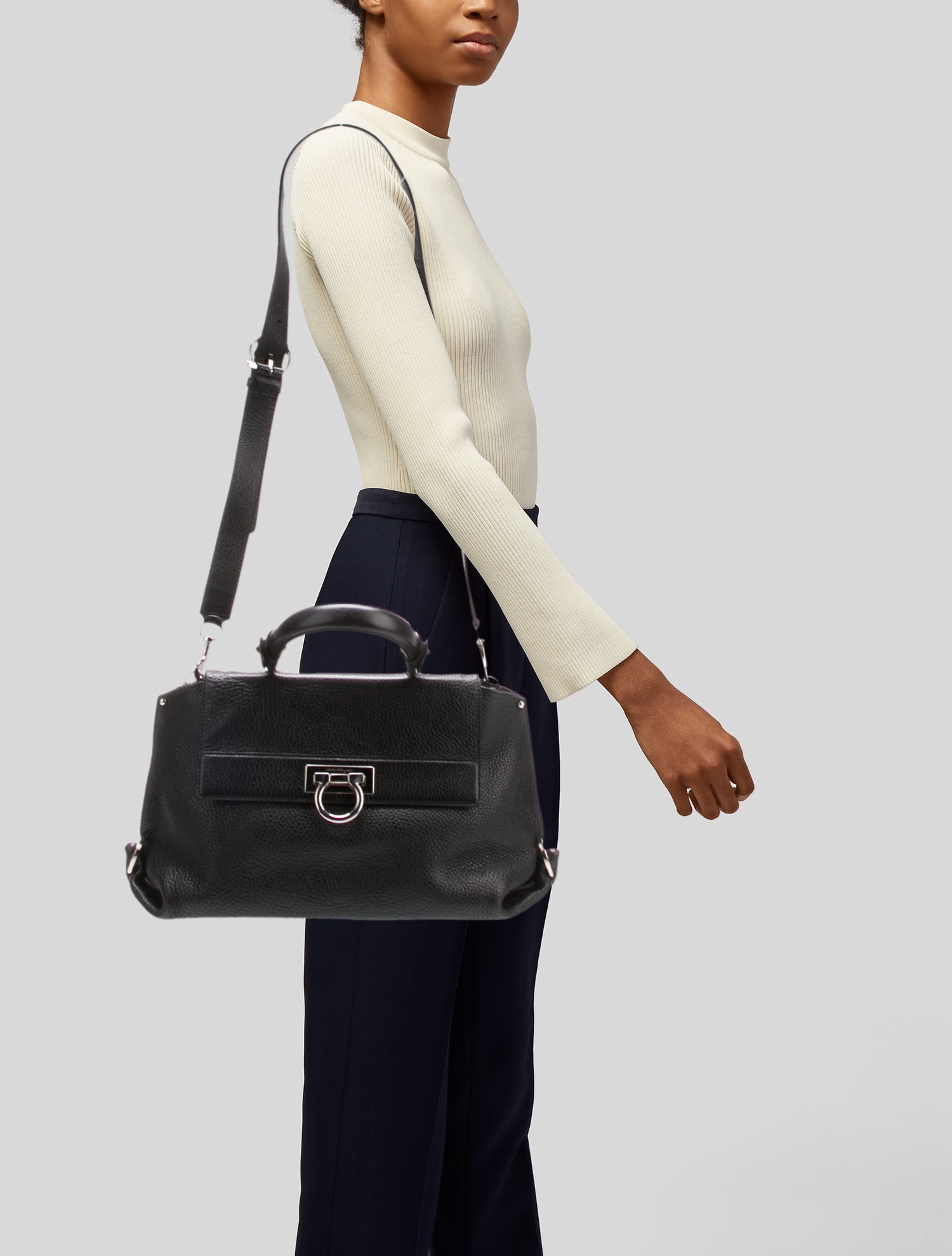 Salvatore Ferragamo Gancini Top Handle Bag