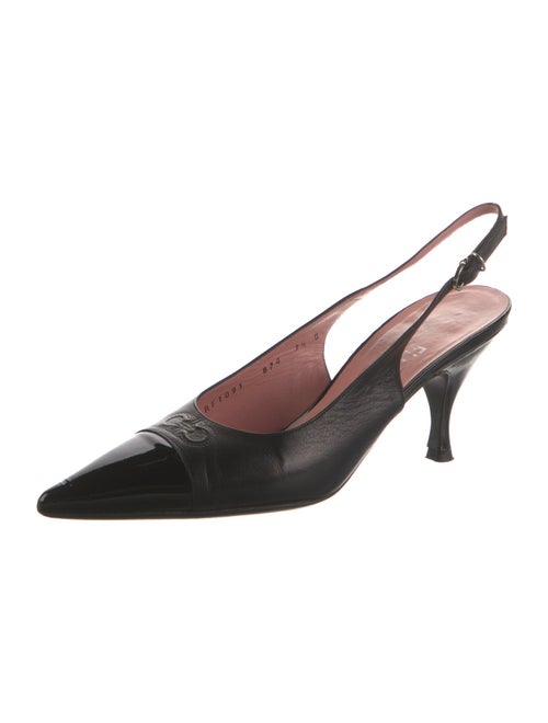 Salvatore Ferragamo Leather Slingback Pumps