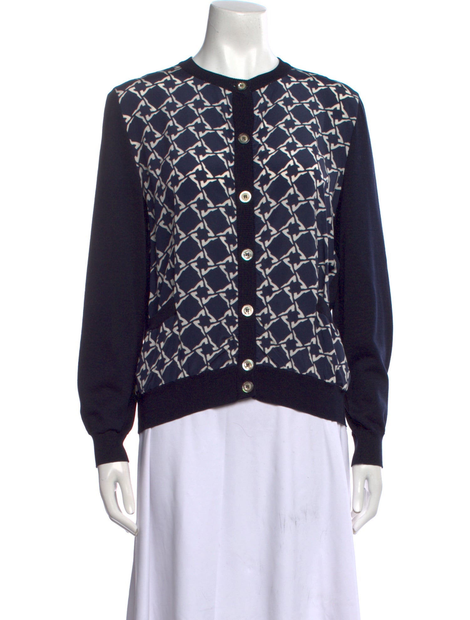 Salvatore Ferragamo Printed Crew Neck Sweater