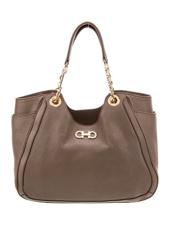 Salvatore Ferragamo Leather Top Handle Bag