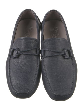 Salvatore Ferragamo Gancini Logo Leather Drivers