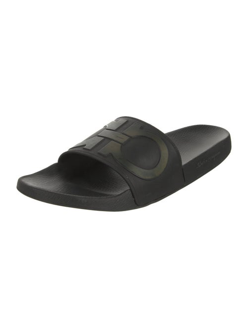 Salvatore Ferragamo Gancini Logo Rubber Slides