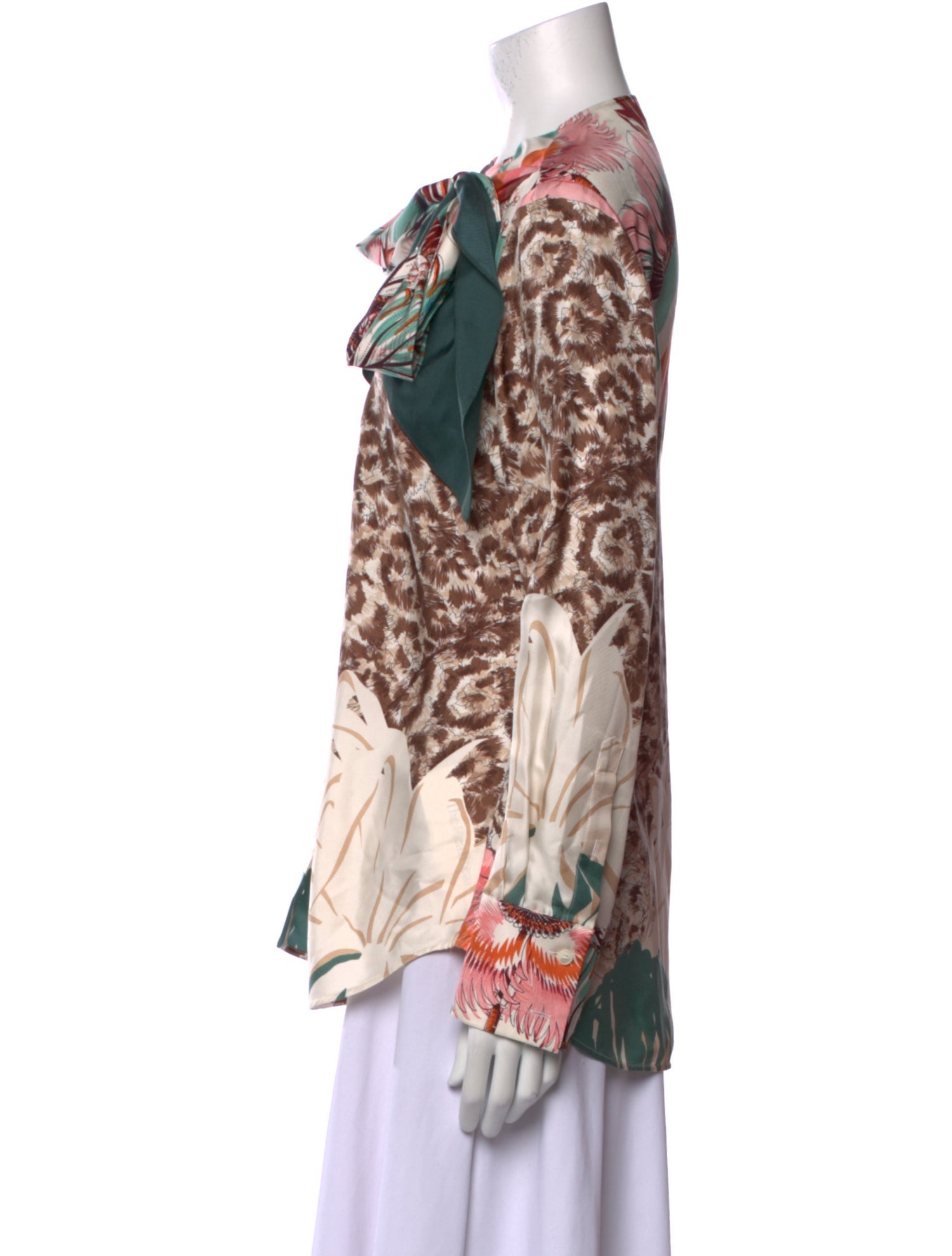 Salvatore Ferragamo Silk Printed Blouse