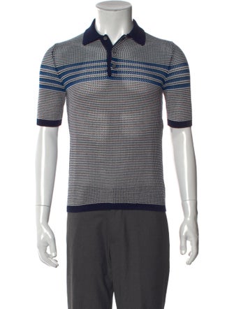 Salvatore Ferragamo Striped Collar Polo Shirt