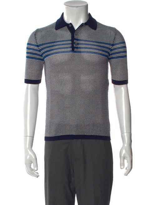 Salvatore Ferragamo Striped Collar Polo Shirt