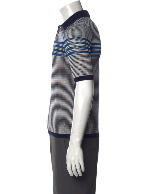 Salvatore Ferragamo Striped Collar Polo Shirt
