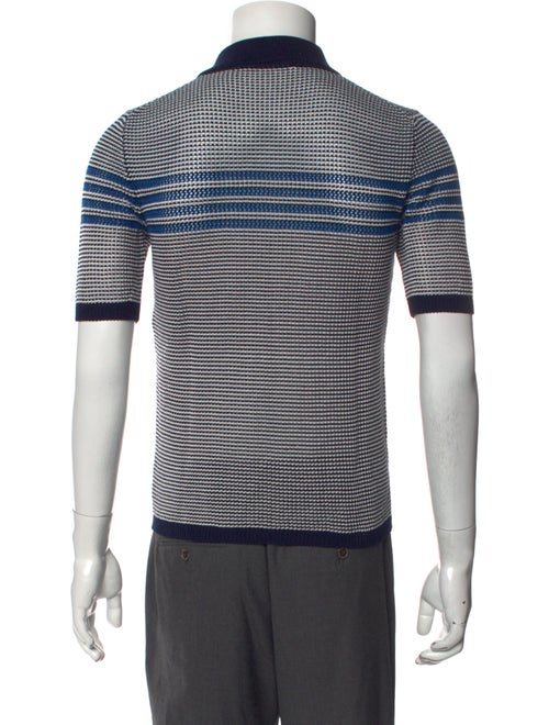 Salvatore Ferragamo Striped Collar Polo Shirt