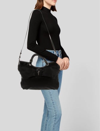 Salvatore Ferragamo Nylon Top Handle Bag