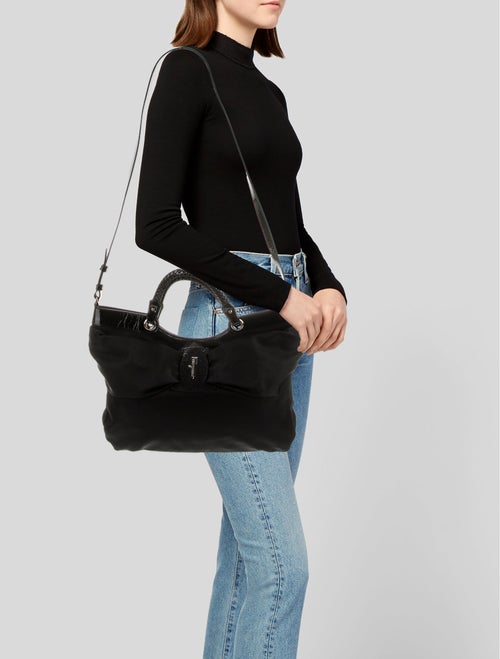 Salvatore Ferragamo Nylon Top Handle Bag