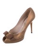 Salvatore Ferragamo Vara Bow Accent Leather Pumps