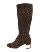 Salvatore Ferragamo Ponyhair Animal Print Riding Boots