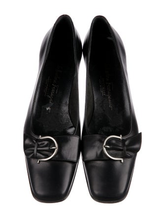 Salvatore Ferragamo Leather Bow Accents