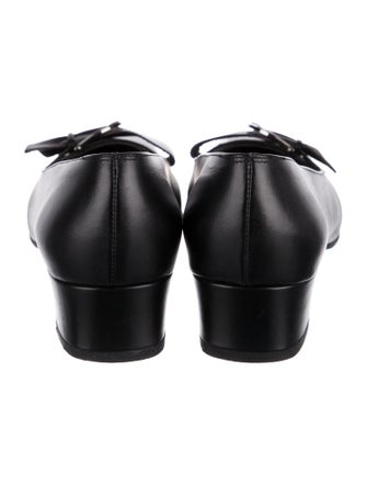 Salvatore Ferragamo Leather Bow Accents