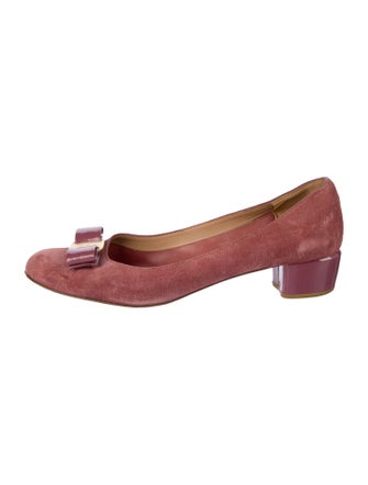 Salvatore Ferragamo Double G Logo Suede Flats