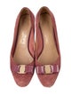 Salvatore Ferragamo Double G Logo Suede Flats