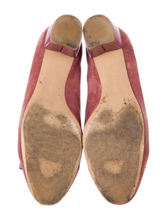 Salvatore Ferragamo Double G Logo Suede Flats