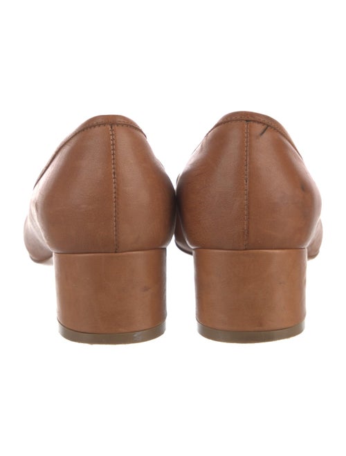 Salvatore Ferragamo Leather Fringe Trim Accent Pumps