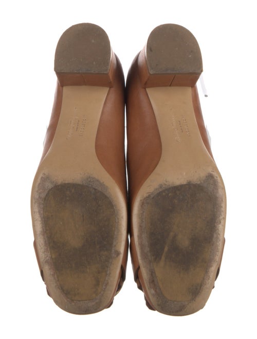 Salvatore Ferragamo Leather Fringe Trim Accent Pumps