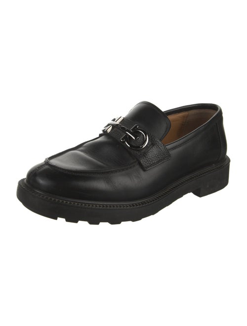Ferragamo Gancini Logo Leather Dress Loafers