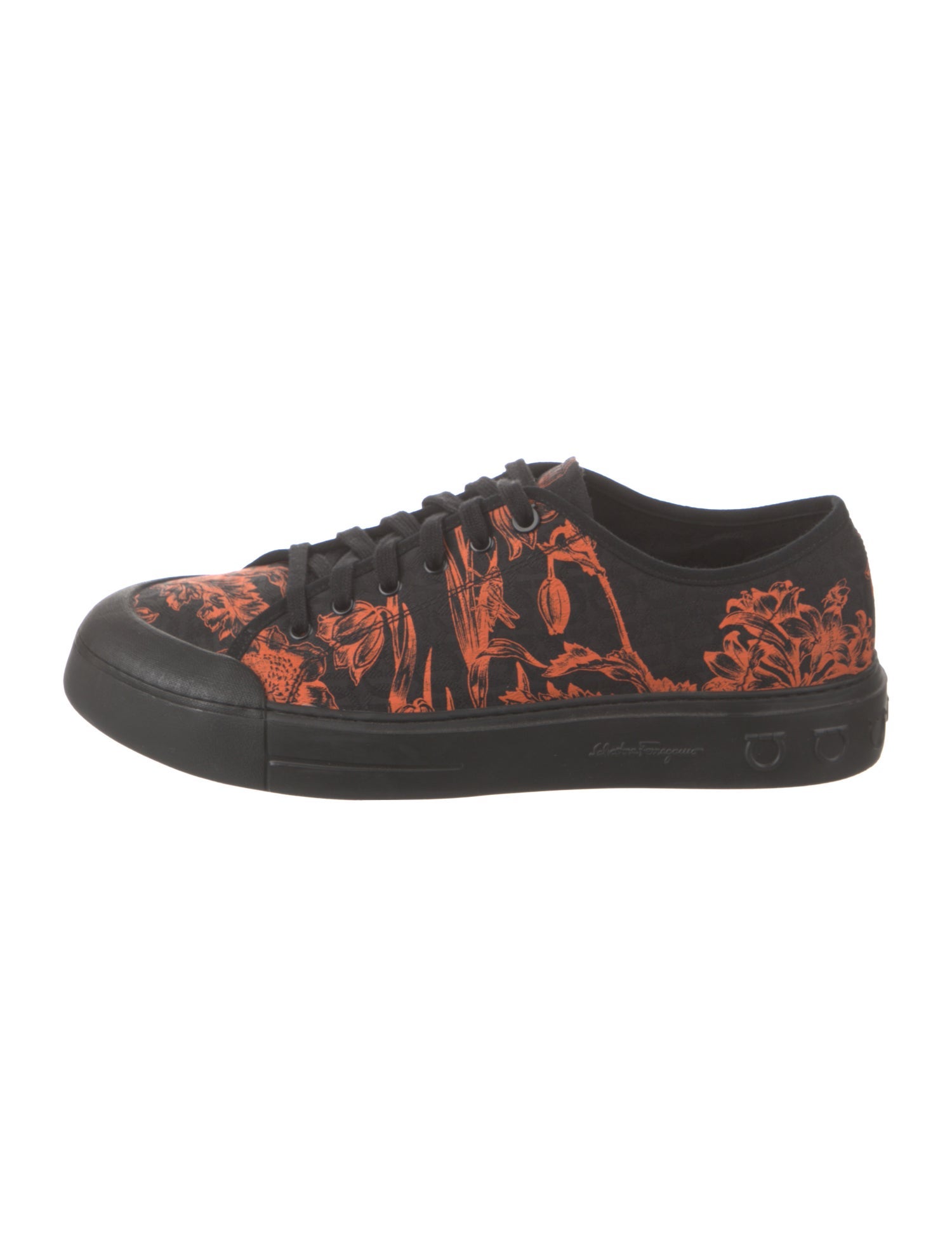 Salvatore Ferragamo Canvas Printed Sneakers