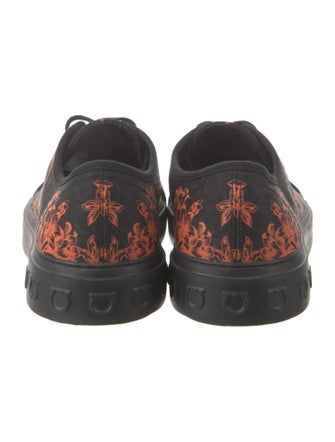 Salvatore Ferragamo Canvas Printed Sneakers