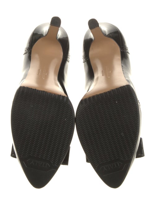 Salvatore Ferragamo Patent Leather Bow Accents Pumps