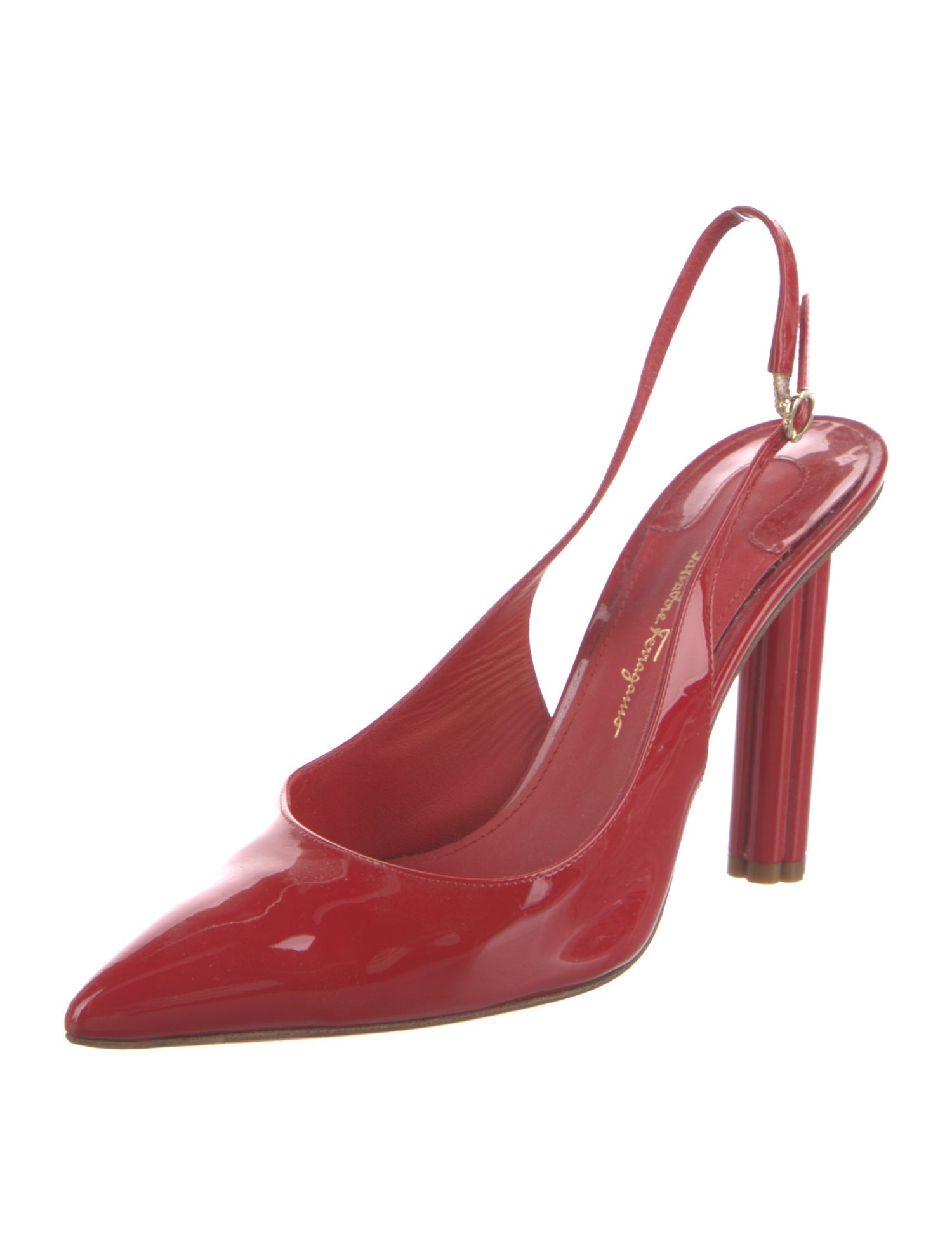Salvatore Ferragamo Patent Leather Slingback Pumps