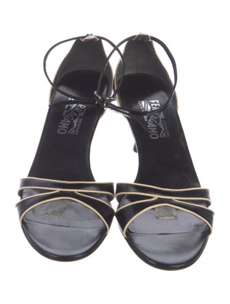 Salvatore Ferragamo Leather Printed Sandals