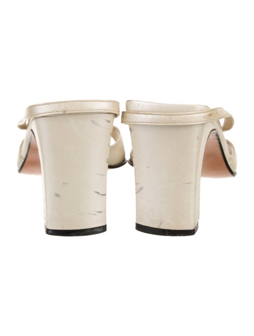 Salvatore Ferragamo Leather Bow Accents Slingback Sandals