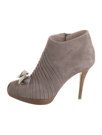 Salvatore Ferragamo Suede Animal Print Mules