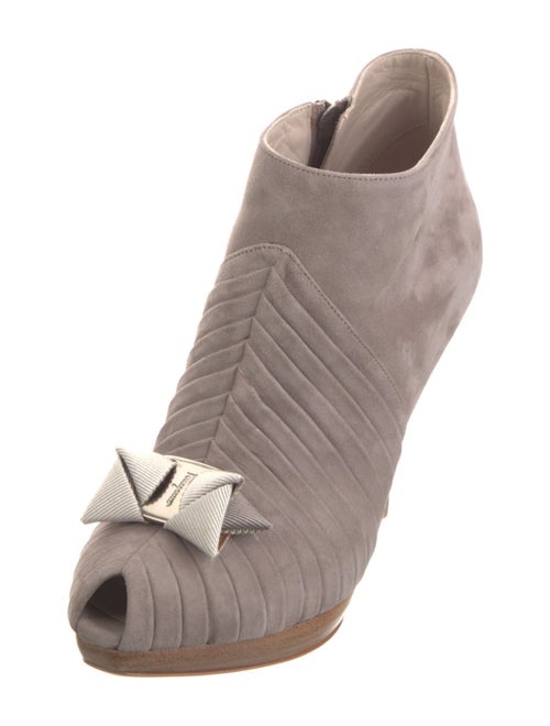 Salvatore Ferragamo Suede Animal Print Mules