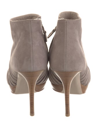 Salvatore Ferragamo Suede Animal Print Mules