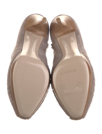 Salvatore Ferragamo Suede Animal Print Mules