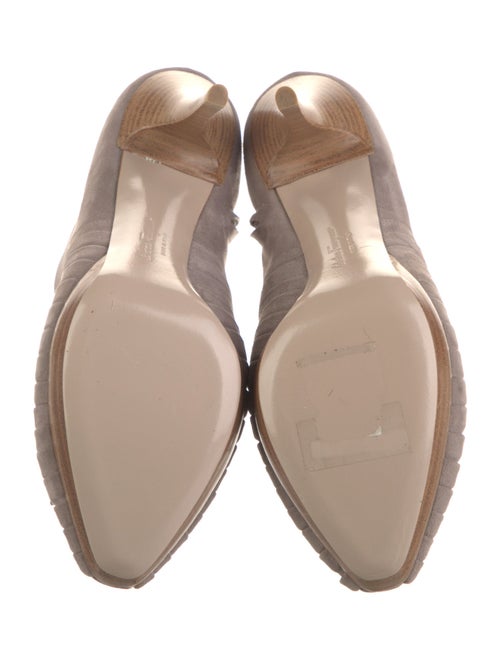 Salvatore Ferragamo Suede Animal Print Mules