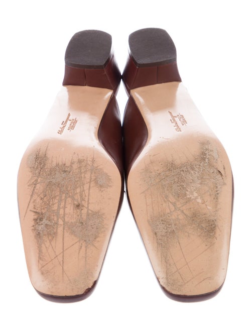 Salvatore Ferragamo Gancini Logo Leather Mules