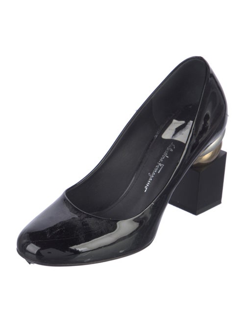 Salvatore Ferragamo Patent Leather Printed Pumps