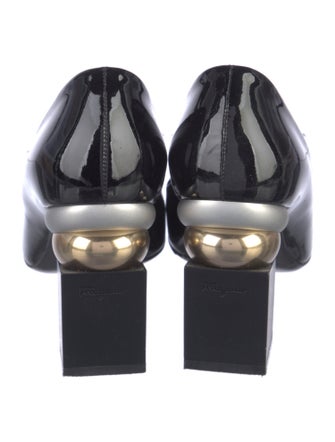 Salvatore Ferragamo Patent Leather Printed Pumps