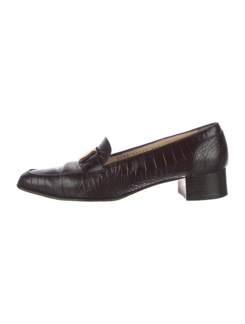 Salvatore Ferragamo Embossed Leather Loafers