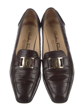 Salvatore Ferragamo Embossed Leather Loafers