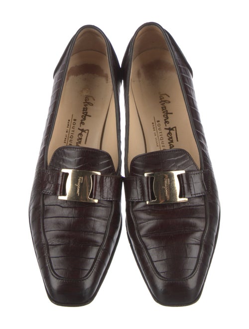 Salvatore Ferragamo Embossed Leather Loafers