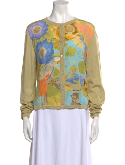 Salvatore Ferragamo Floral Print Crew Neck Sweatshirt
