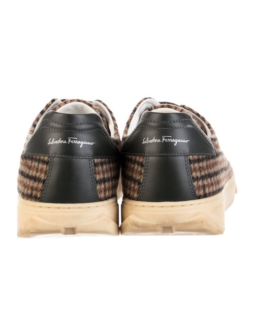 Salvatore Ferragamo Wool Tweed Pattern Sneakers
