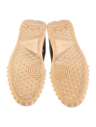 Salvatore Ferragamo Wool Tweed Pattern Sneakers